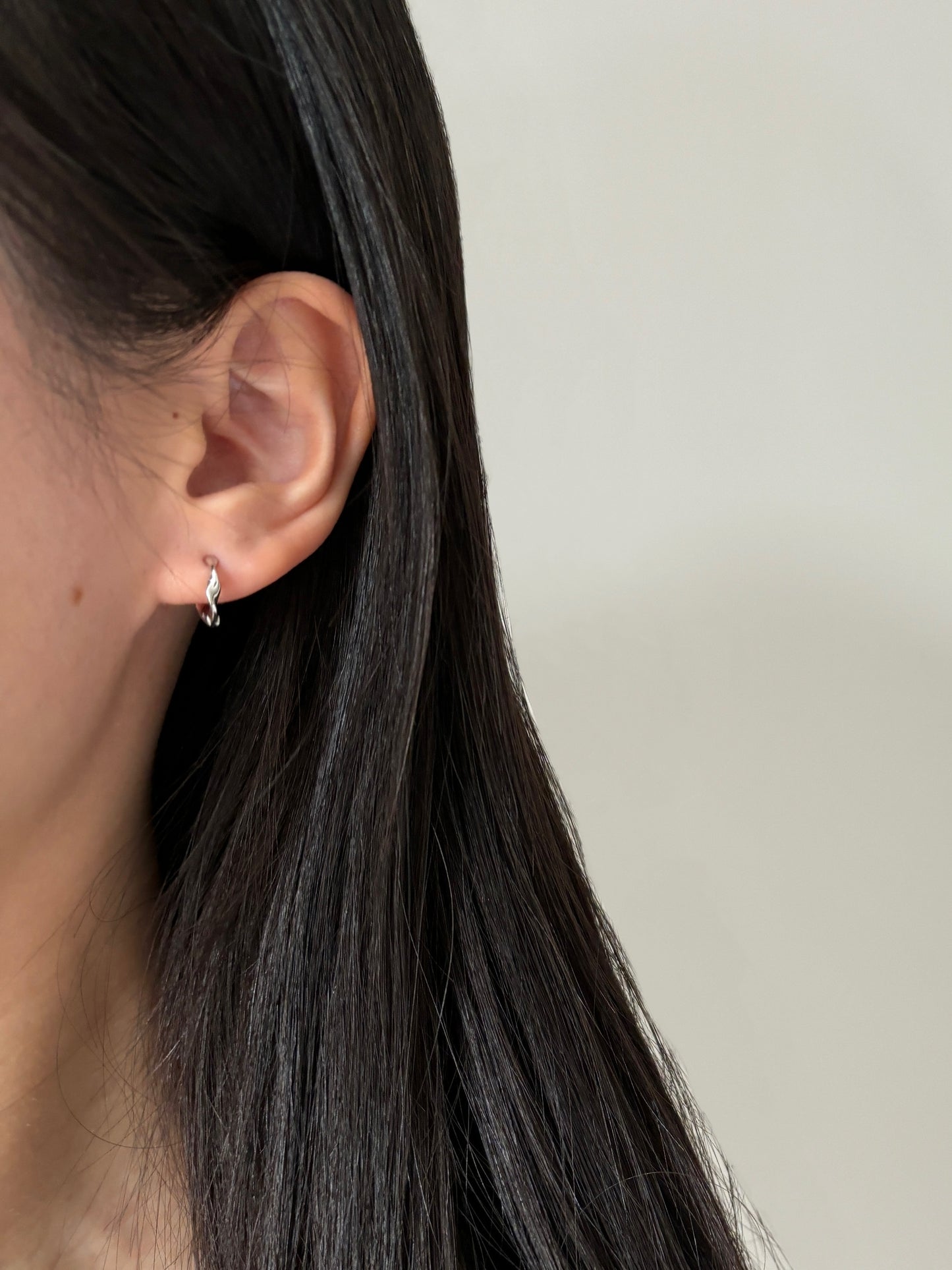 Twisted Spiral Huggie Earrings
