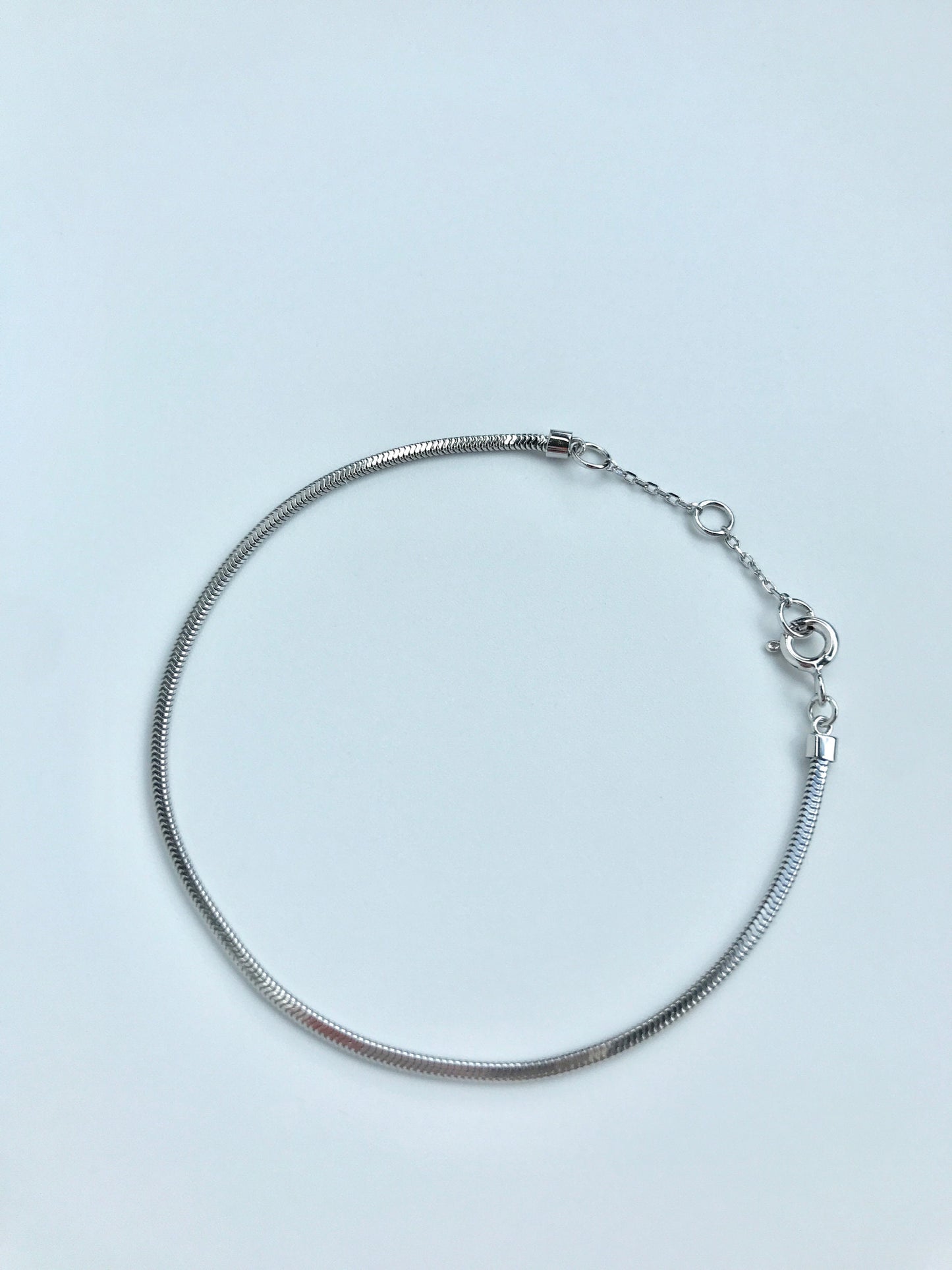 Basic Silver Chain Bracelet, Dainty Thin Bracelet, Snake Bone Bracelet, Minimalistic Slim Flat Snake Chain Jewellery, Simple Daily Jewelry