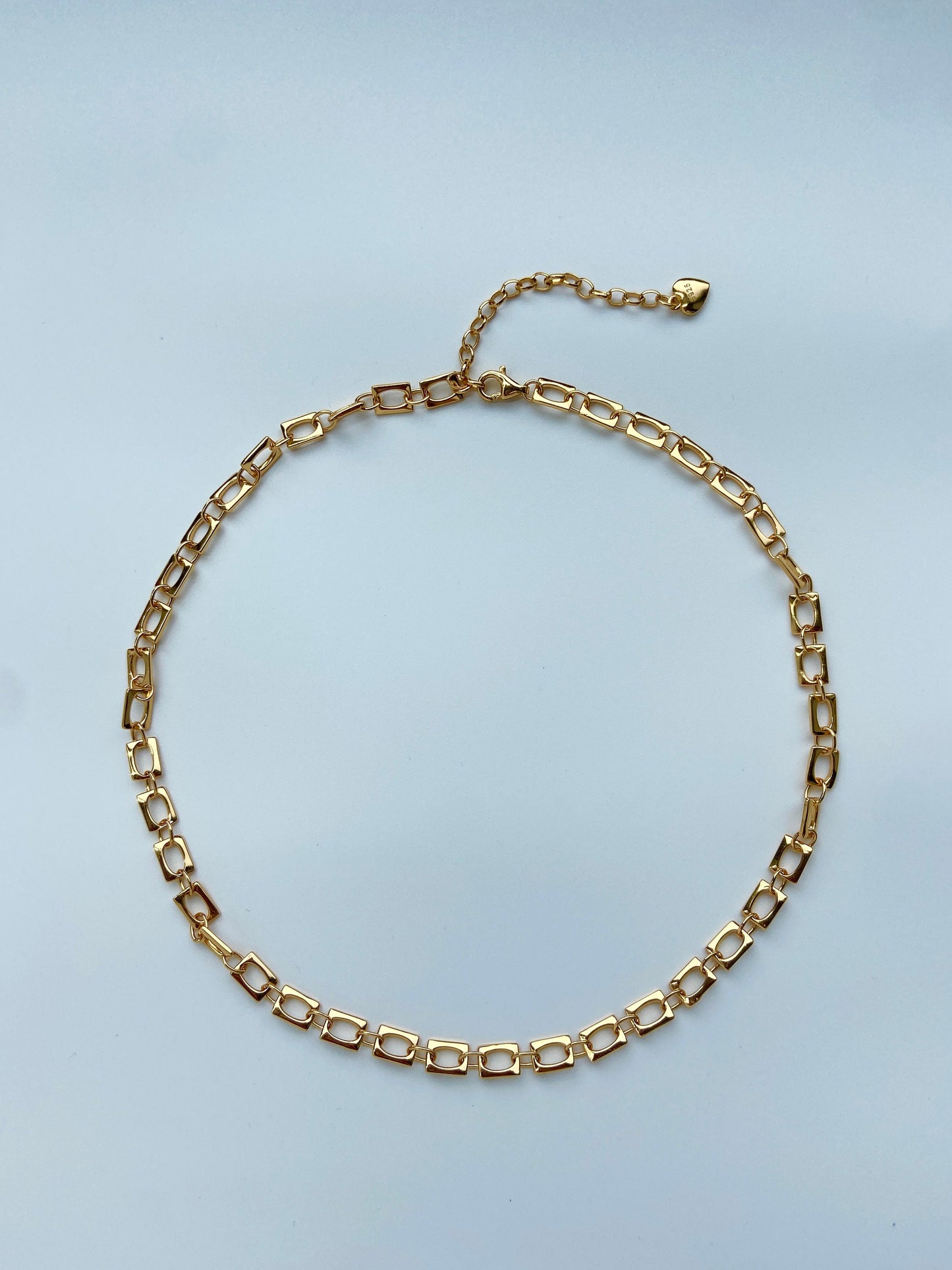 Dainty Golden Chain Choker, 18K Gold Plated 925 Sterling Silver Choker Necklace Jewellery, Fashion Daily Everyday Basic Jewelry