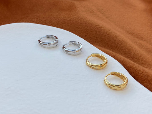 Star Hoop Earrings