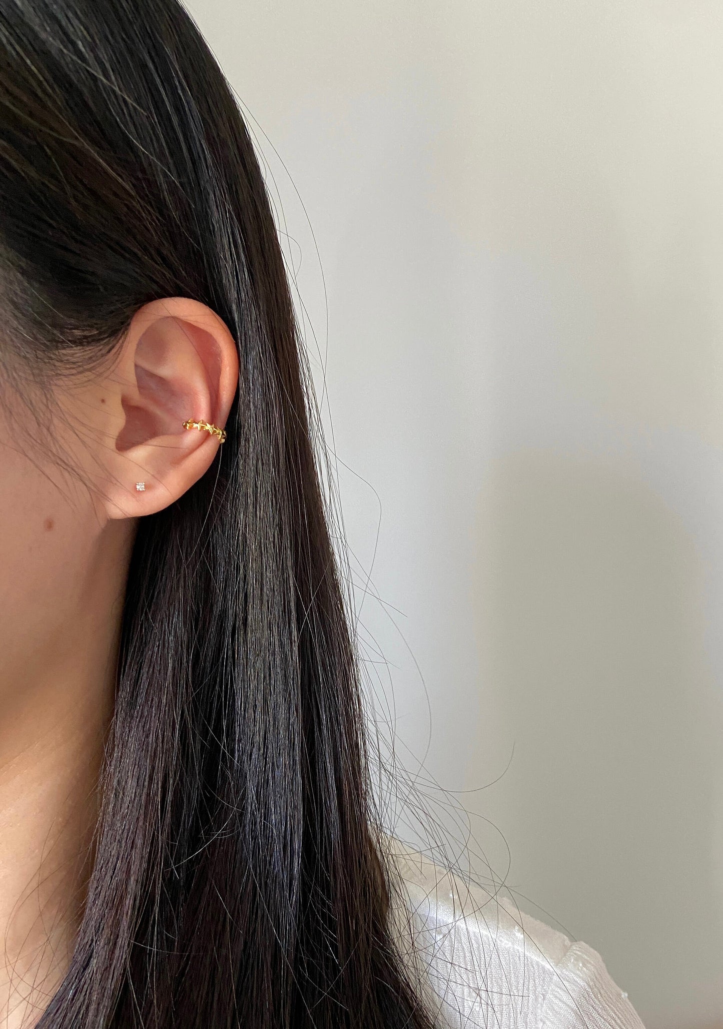 Basic Simple Star Ear Cuffs, Cute Lovely Star Non-Piercing Earrings Jewelry, Daily 14K Gold Plated 925 Sterling Silver Earrings Jewellery