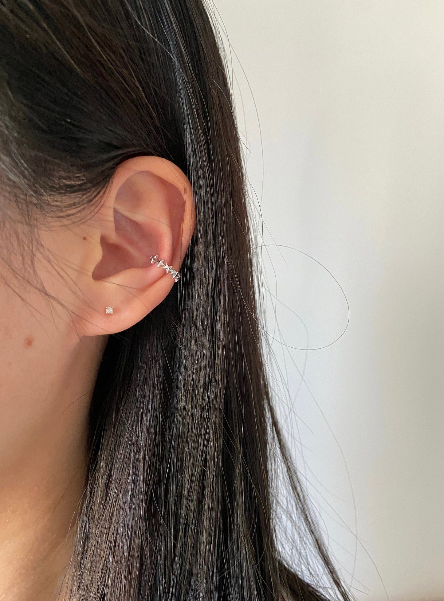 Basic Simple Star Ear Cuffs, Cute Lovely Star Non-Piercing Earrings Jewelry, Daily 14K Gold Plated 925 Sterling Silver Earrings Jewellery