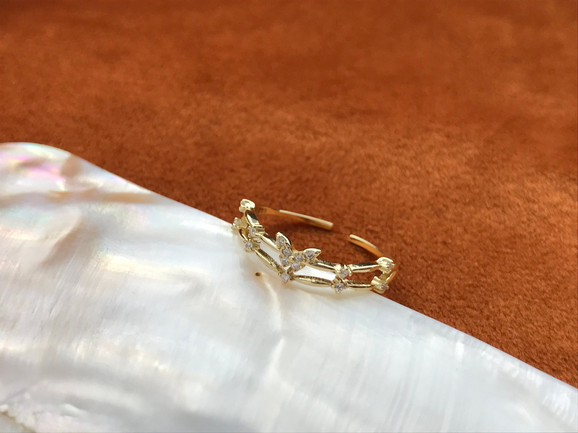 Golden Butterfly Ring, Double Layers Adjustable Rings, Gold Heart Jewelry, Dainty Shiny Zircon Rings, Luxury Elegant Jewellery