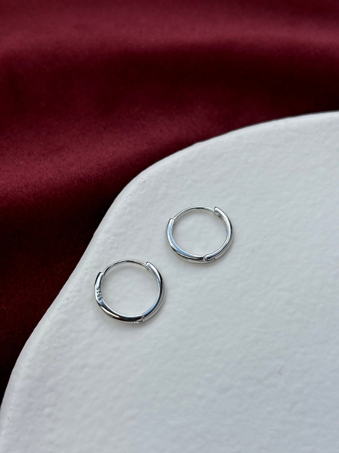 Dainty Minimalist Huggie, Golden Basic Hoop Earrings, Elegant Silver Thin Mini Jewelry, Daily 14K Gold Plated 925 Sterling Silver Jewellery