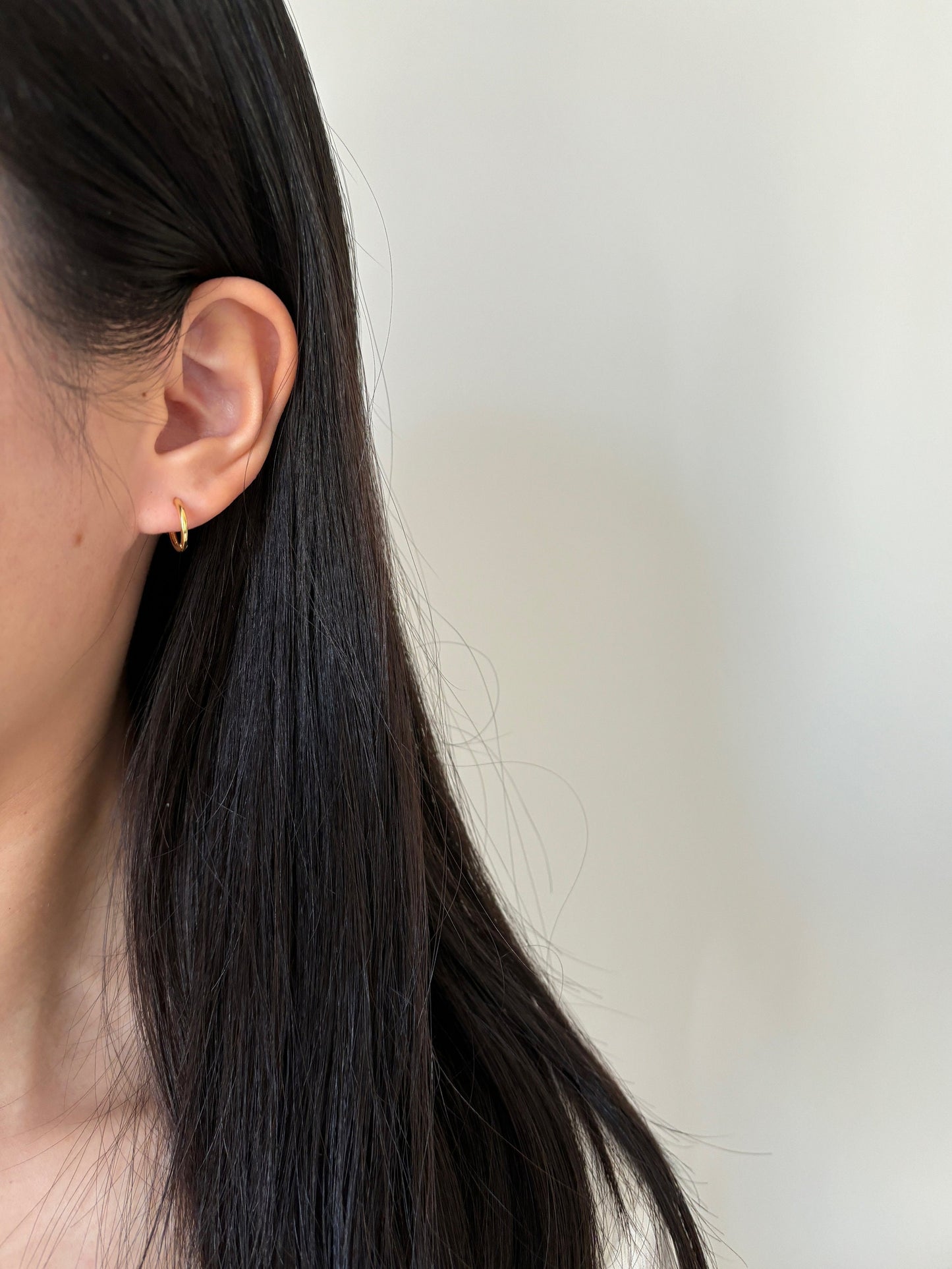 Dainty Minimalist Huggie, Golden Basic Hoop Earrings, Elegant Silver Thin Mini Jewelry, Daily 14K Gold Plated 925 Sterling Silver Jewellery