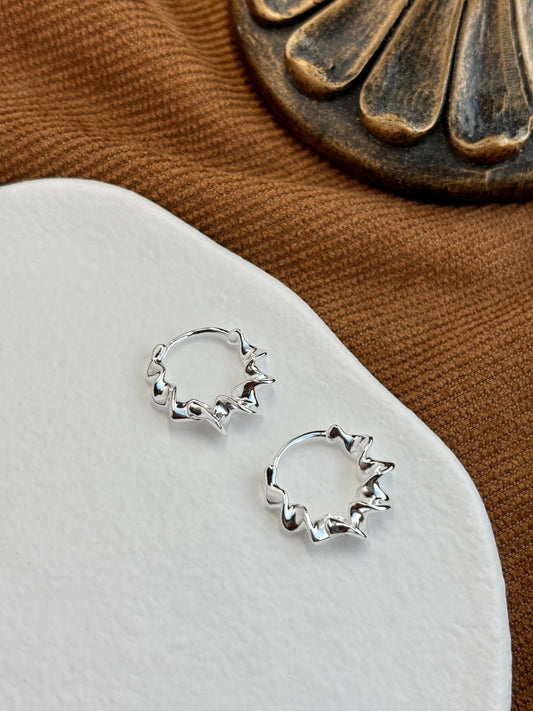 Dainty Spiral Earrings, Twisted Huggie, Hoop Statement Earrings, Basic Daily Twist Hoops, 925 Sterling Silver Jewellery, Minimalist Jewelry