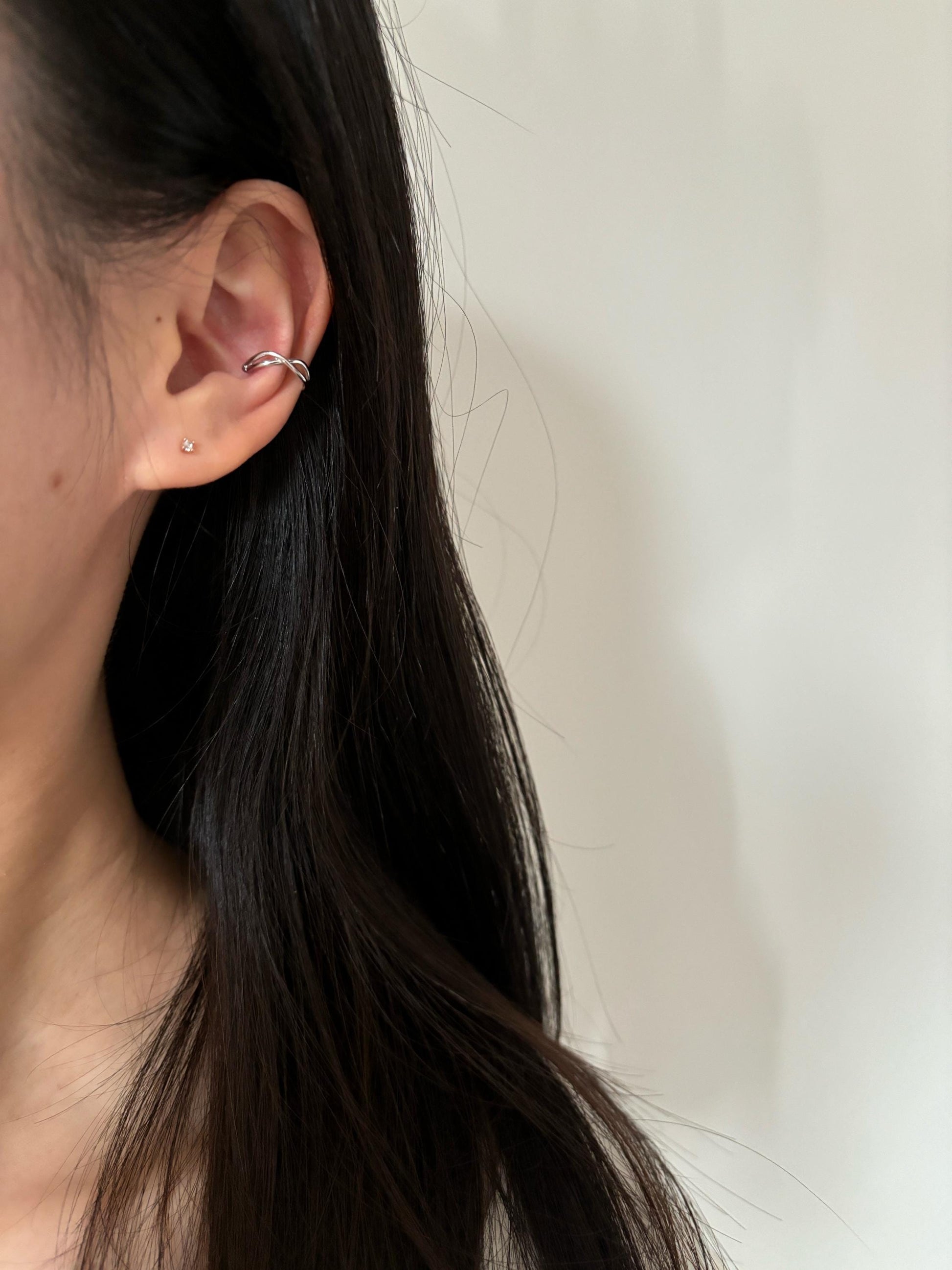 Daily Minimalist Ear Cuff, Simple Wave Non-Piercing Earrings, Gold Plated Silver Ear Cuffs Jewelry, Dainty Helix Cuff Earcuff Jewellery