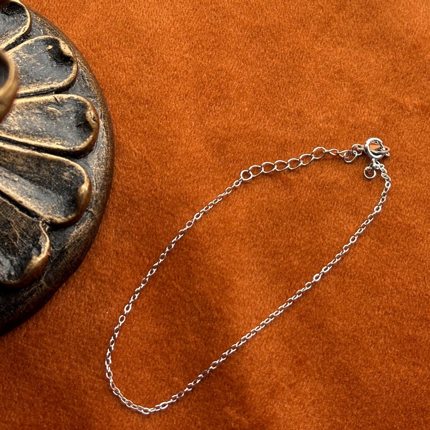Daily Everyday Basic Minimalist Silver Bracelet, Golden Thin Chain Bracelet, Gold Plated Sterling Silver Jewellery, Dainty Elegant Jewelry