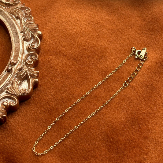 Daily Everyday Basic Minimalist Silver Bracelet, Golden Thin Chain Bracelet, Gold Plated Sterling Silver Jewellery, Dainty Elegant Jewelry