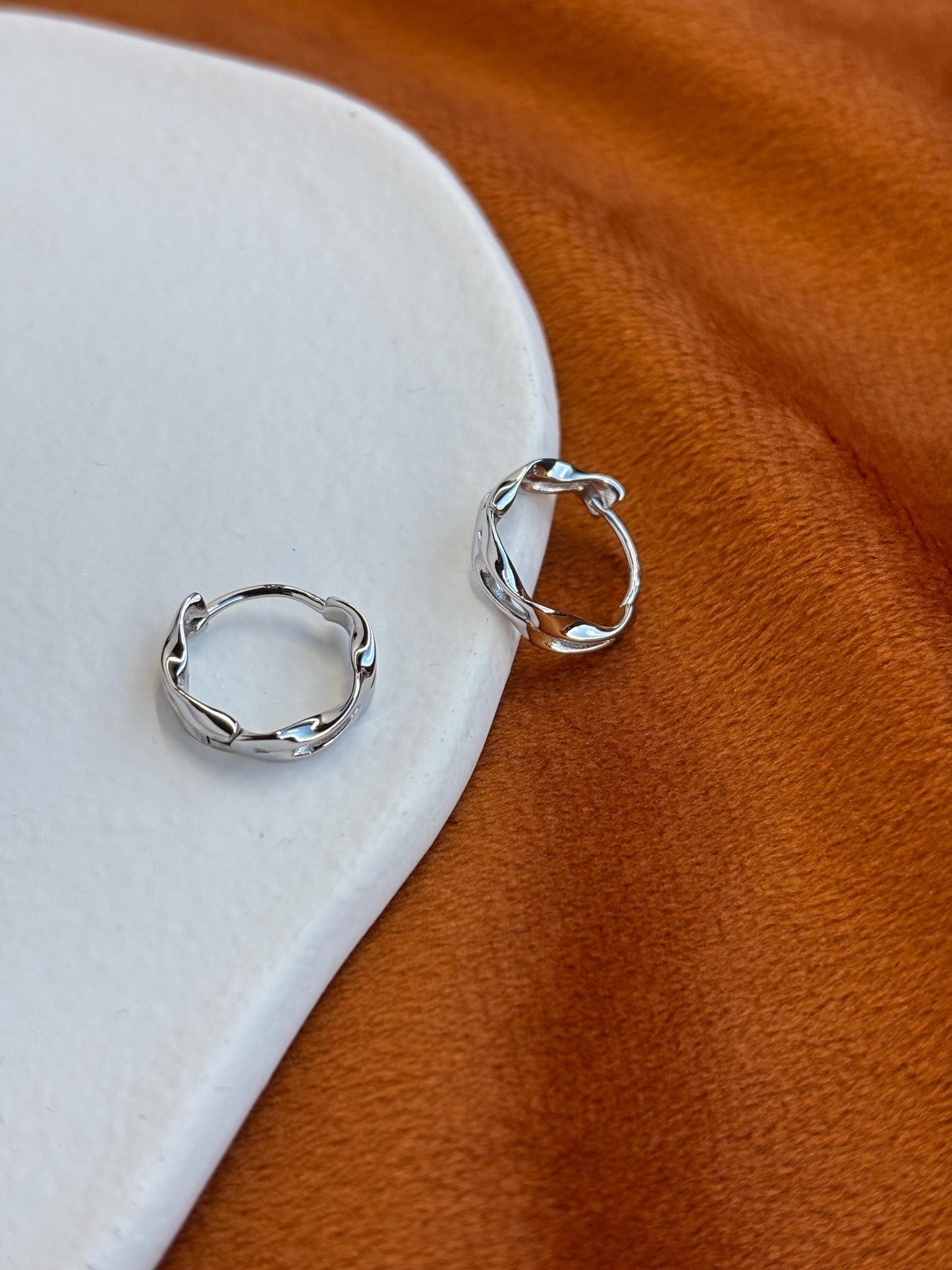 Double Layer Spiral Earrings, Silver Twist Hoops, Golden Twisted Huggie Jewelry, Daily Basic Everyday Hoop, Gold Plated 925 Silver Jewellery