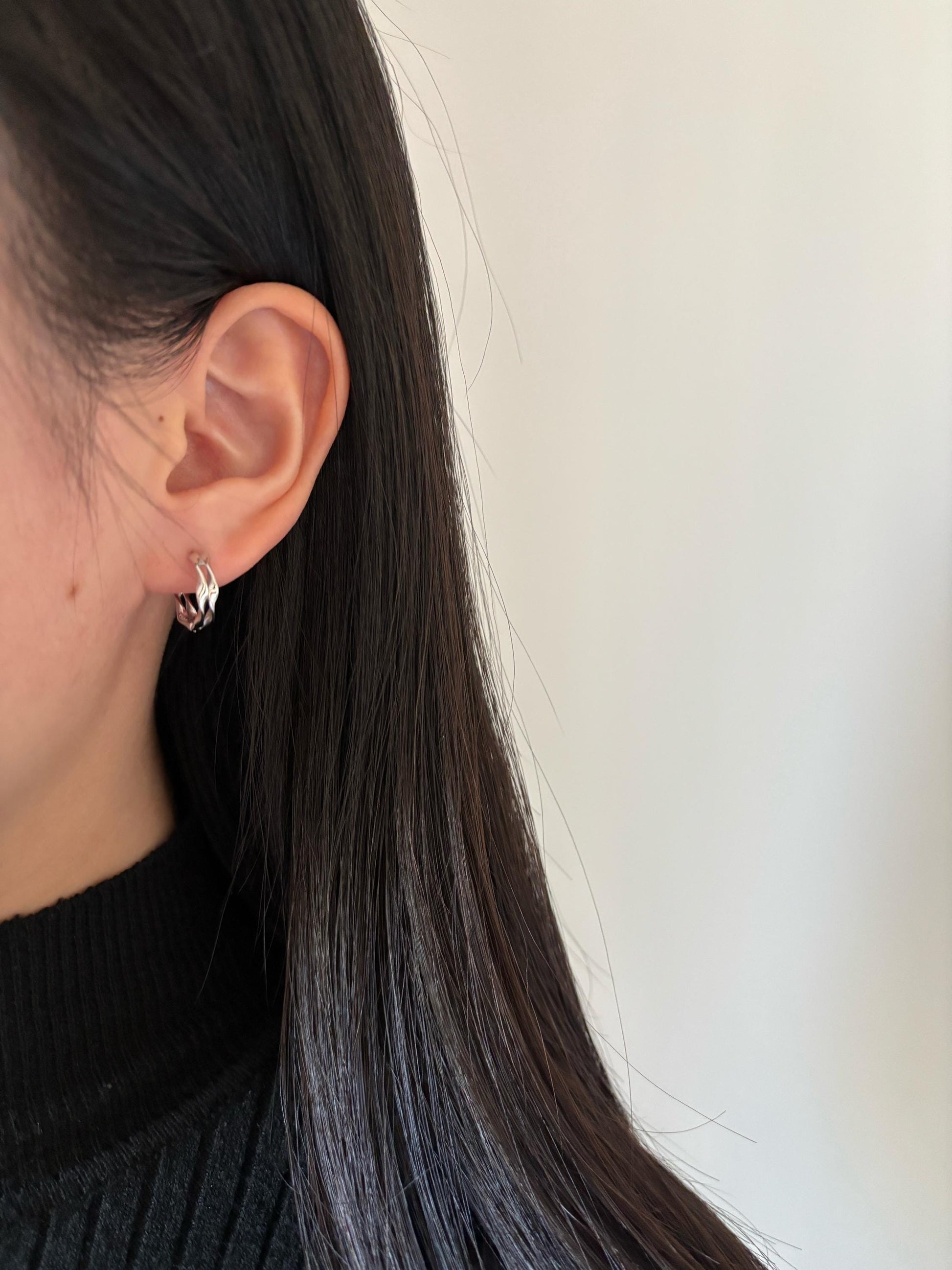 Double Layer Spiral Earrings, Silver Twist Hoops, Golden Twisted Huggie Jewelry, Daily Basic Everyday Hoop, Gold Plated 925 Silver Jewellery