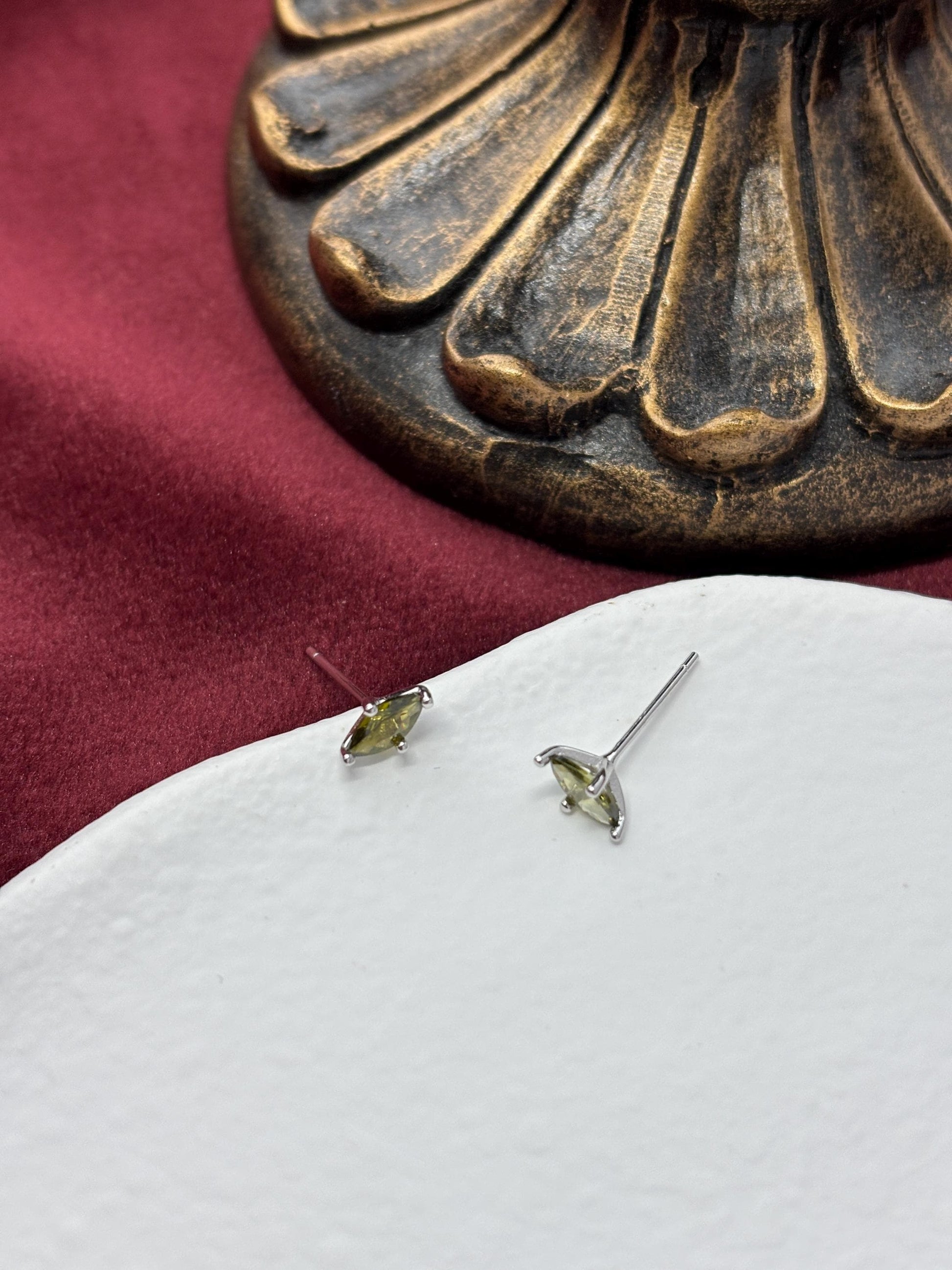 Mini Olive Stud Earrings