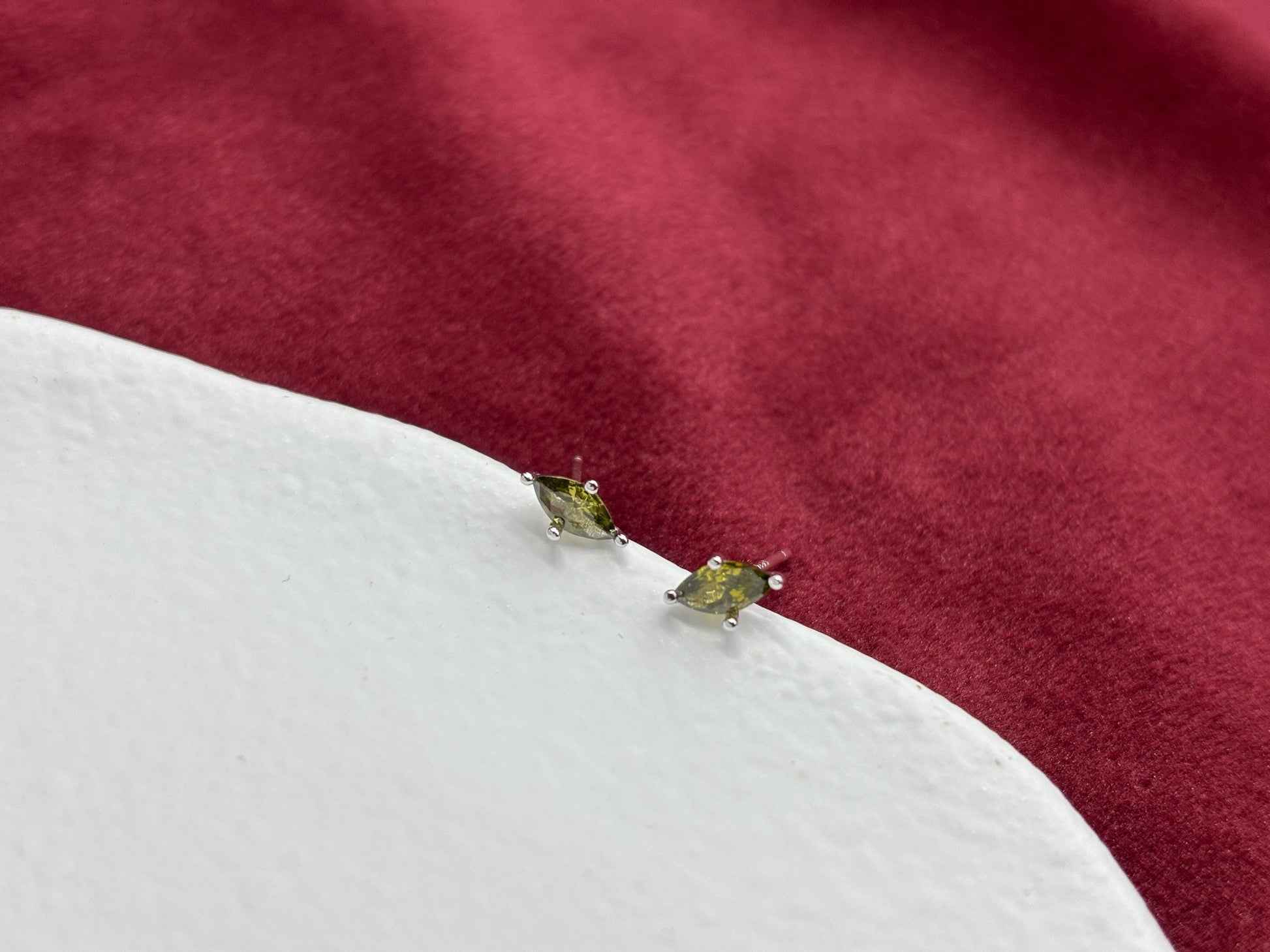 Mini Olive Stud Earrings
