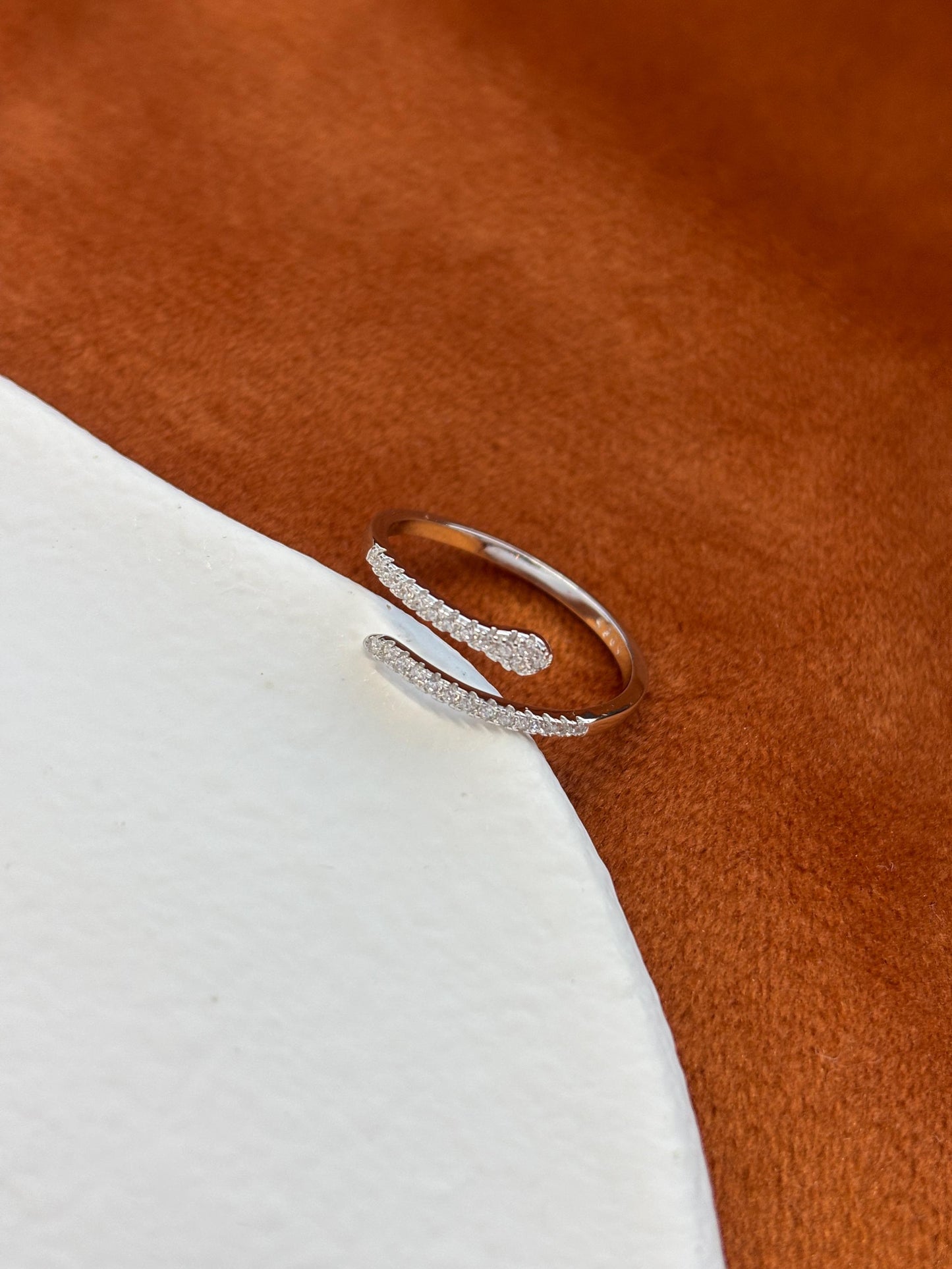 Silver Snake Ring, Double Layers Adjustable Rings, Gold Snake Jewelry, Dainty Shiny Zircon Rings, Luxury Elegant Jewellery