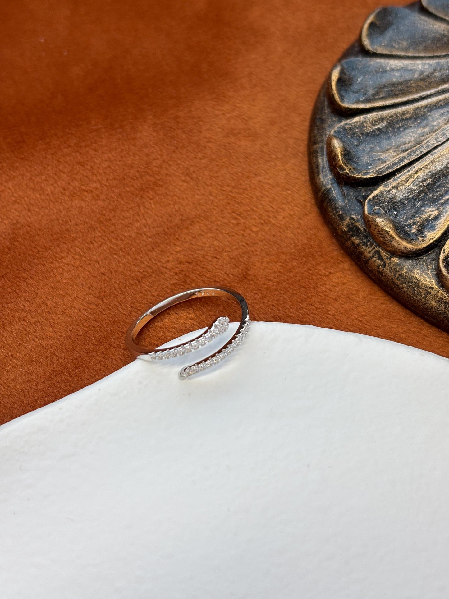 Silver Snake Ring, Double Layers Adjustable Rings, Gold Snake Jewelry, Dainty Shiny Zircon Rings, Luxury Elegant Jewellery