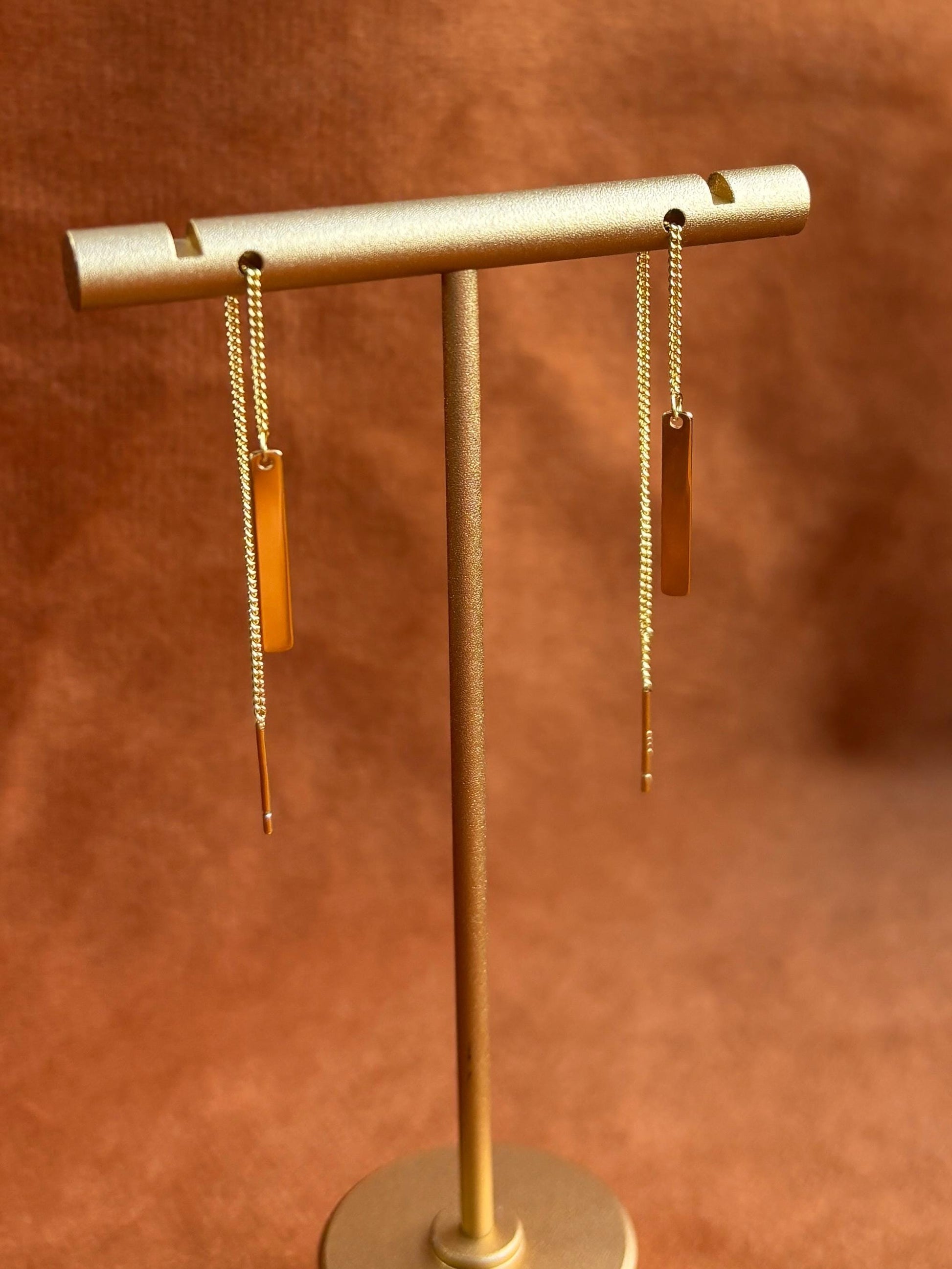 Dainty Chain Threader Earrings, Silver Elegant Long Drop Stick Bar Earrings Jewelry, Golden Ear Thread Tassel Line Earrings Jewellery
