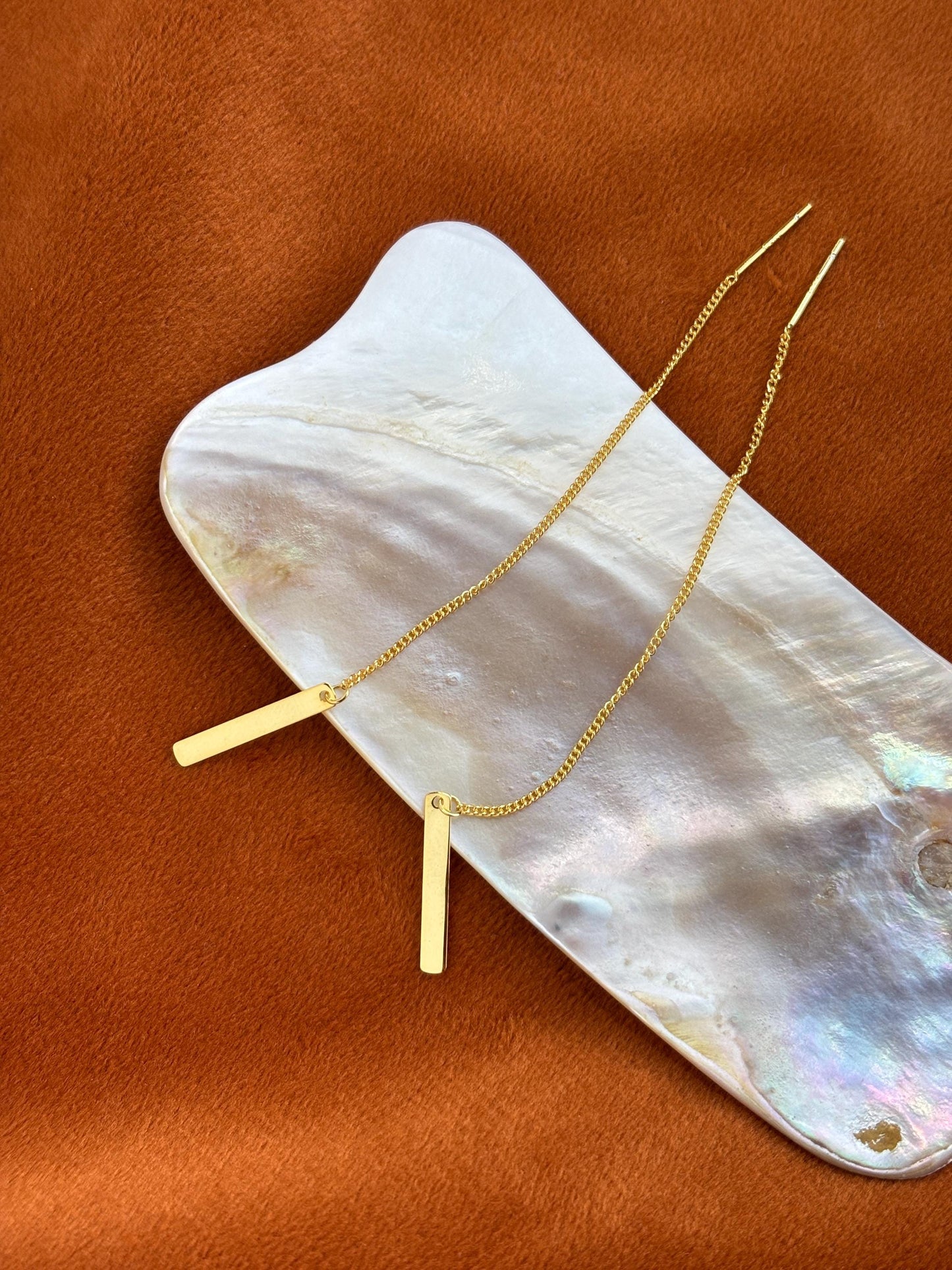 Dainty Chain Threader Earrings