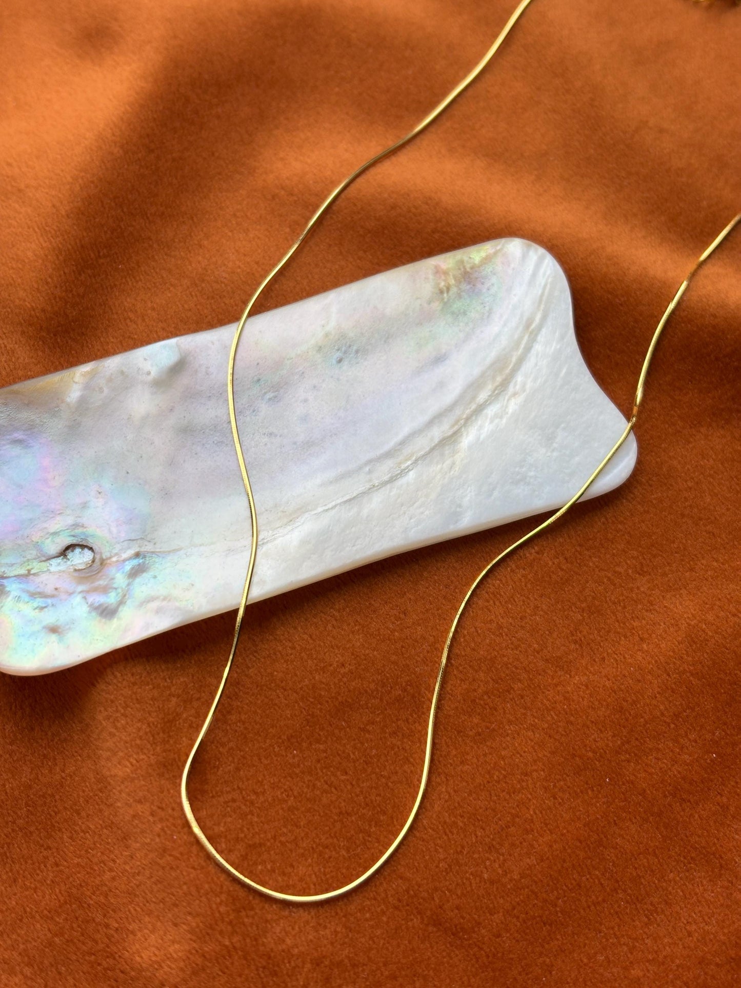 Basic Snake Bone Chain Necklace, Golden Clavicle Thin Necklace, Gold Plated Silver Minimalist Everyday Jewellery, Dainty Elegant Jewelry