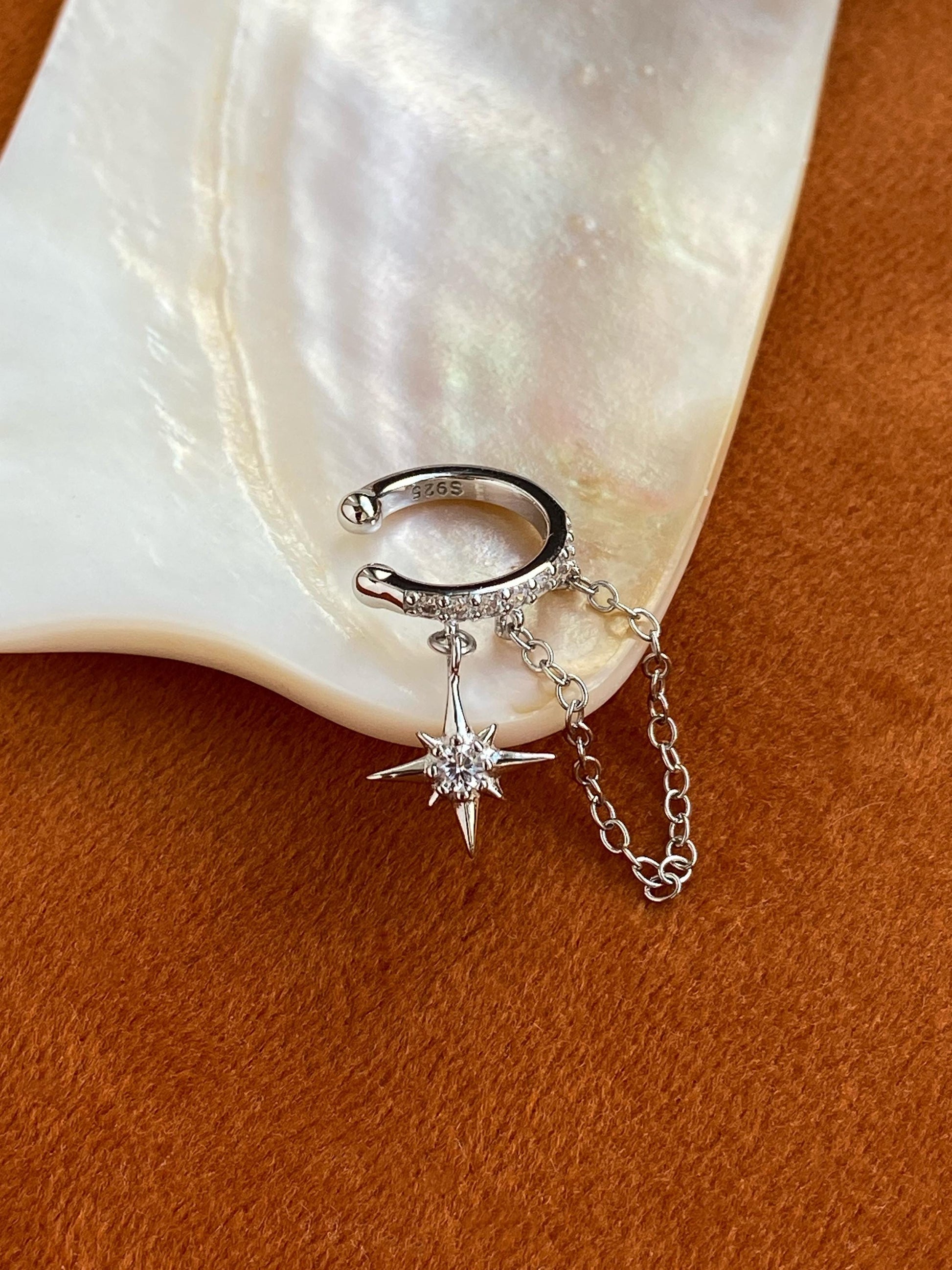 Dainty Golden North Star Ear Cuffs Jewelry