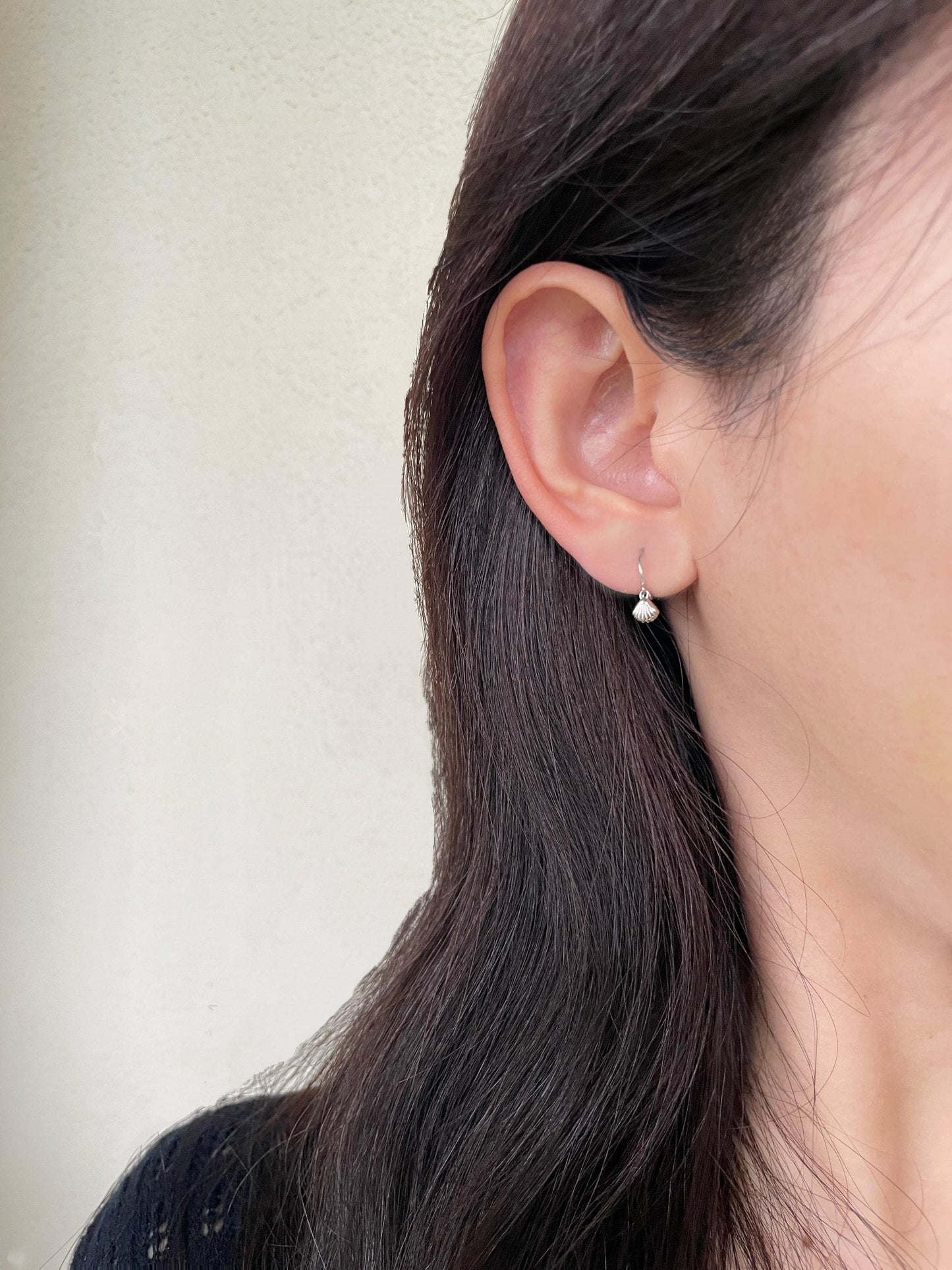 Cute Starfish Shell Hoops, Small Lovely Seashell Drop Dangle Earrings, Ocean Beach Sea Jewelry, Dainty Mini Gold Plated 925 Silver Jewellery