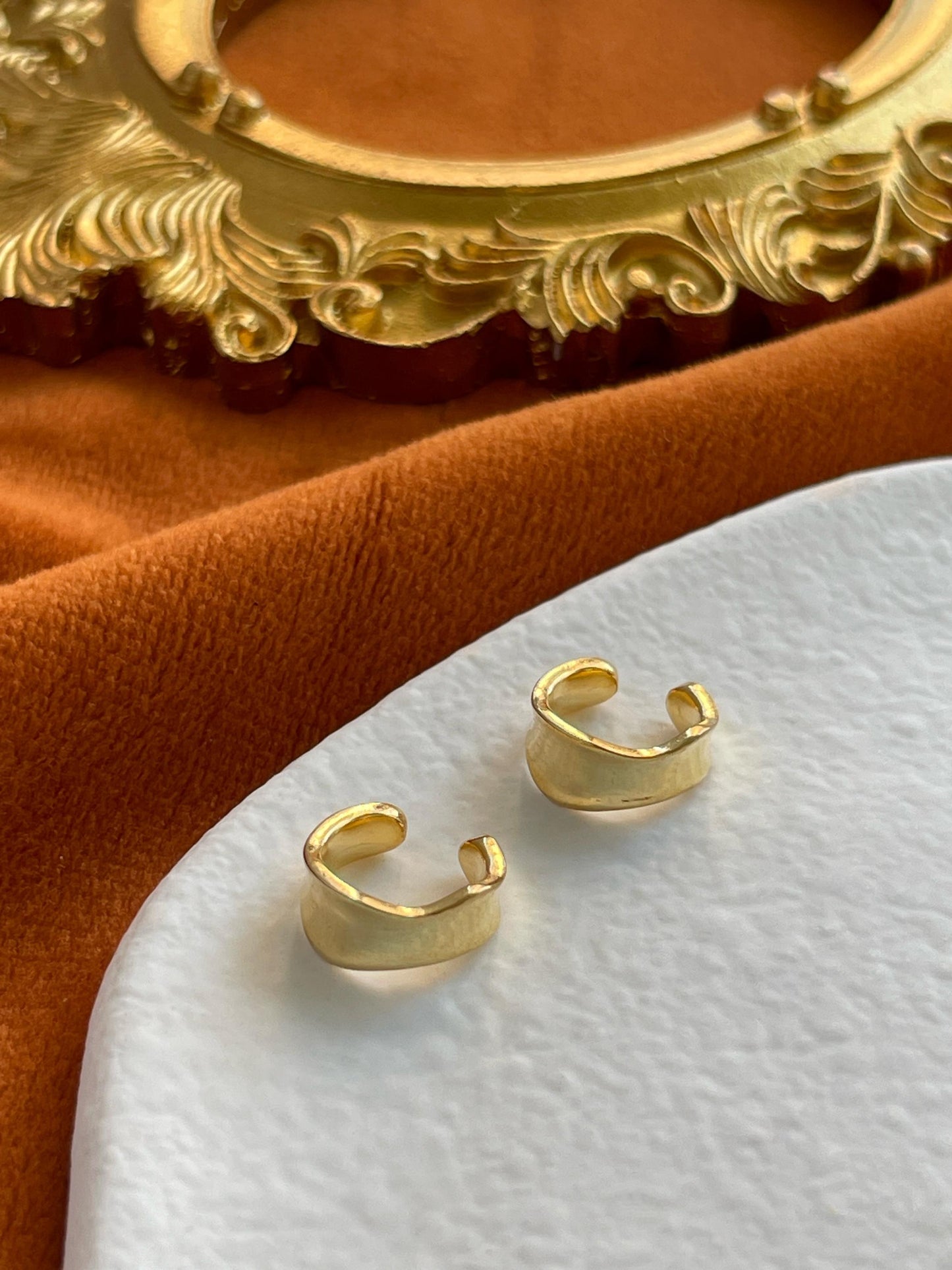 Minimalist Plain Ear Cuff, Daily Simple Non-Piercing Earrings, Irregularly Shaped Silver Ear Cuffs Jewelry, Dainty Helix Earcuff Jewellery