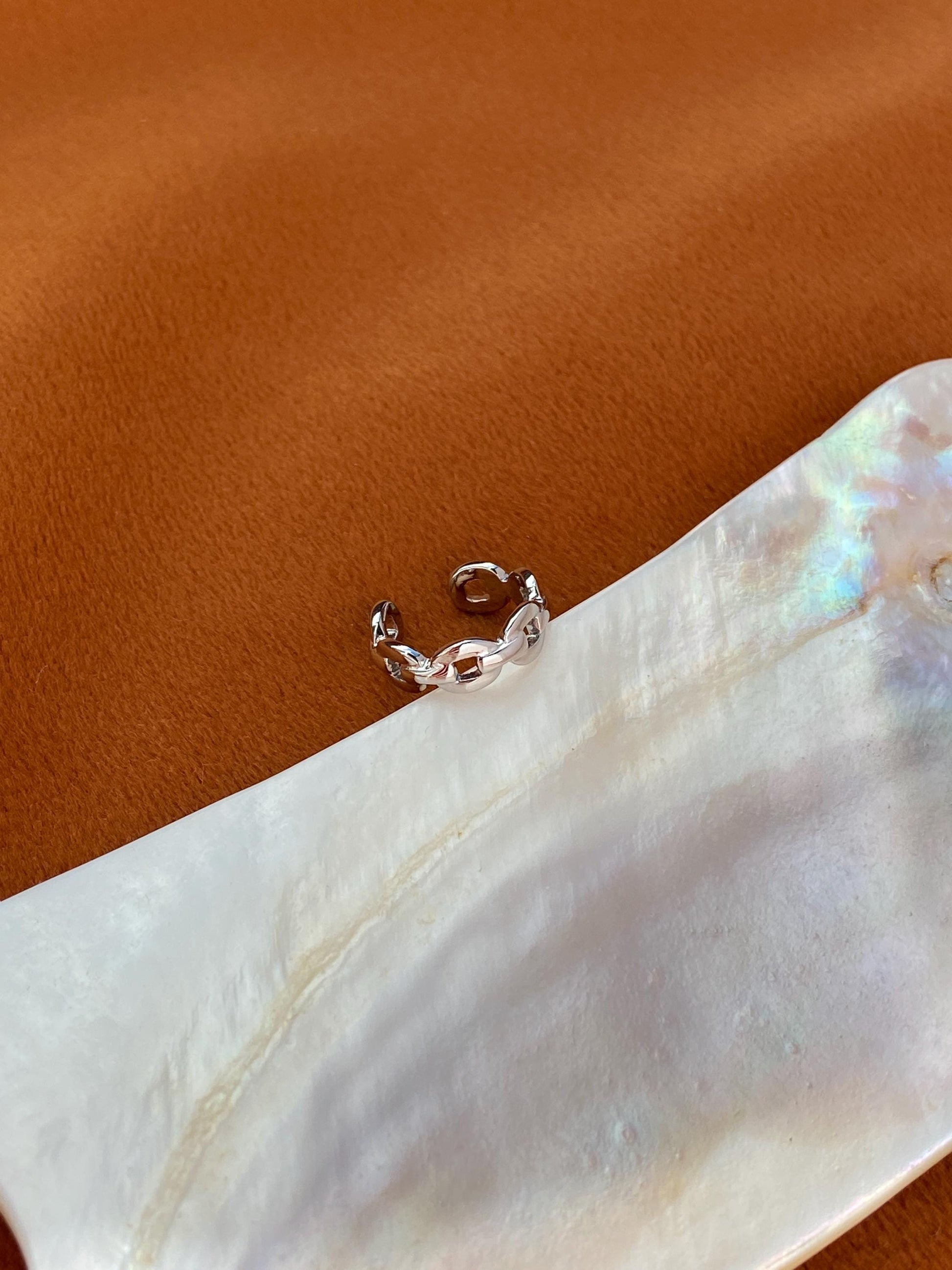 Simple Chain Ear Cuff, Minimalist Non-Piercing Earring, Gold Plated Sterling Silver Basic Ear Cuff, Dainty Everyday Helix Cuff Jewellery